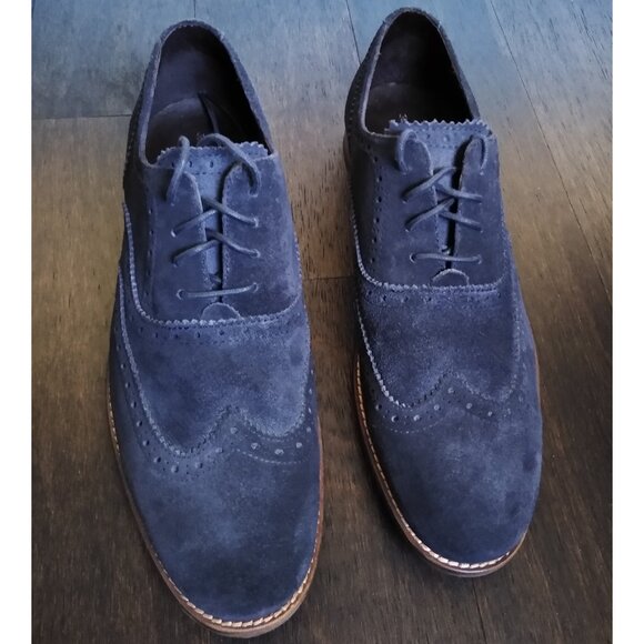 John Varvatos Star USA Wingtip Oxford Brogues Dusty Black Suede Rubber Size 11 main image 7